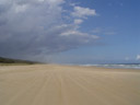 the 70 mile drive, a very sandy freeway