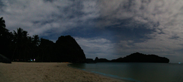 bioluminescence at the beach, ko wua ta lap, ang thong national park