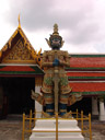 one of twelve giant demons (yaksha) that guard the gates of wat phra kaew (at hor phra naga)