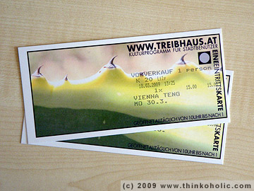 got tickets to vienna teng's concert at treibhaus (innsbruck, austria)
