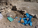 stonewalled vault with human bones from the 6th or 7th century a.d.