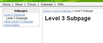 typo3 submenu screenshot