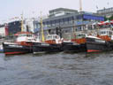 typical hamburgian fishing cutters. 2004-09-11, Sony Cybershot DSC-F717.