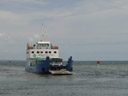 the ferry, arriving at fraser island. 2005-12-01, Sony Cybershot DSC-F717.