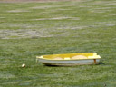 aground. 2005-12-30, Sony Cybershot DSC-F717. keywords: boat, yellow, green, algae