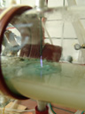 grüner schleim - diverse grössere moleküle bilden sich || foto details: 2006-06-27, innsbruck / austria, Sony Cybershot DSC-F828. keywords: miller-urey-experiment, chemical evolution