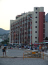 strange-looking hotel, at playa del bol (platja arenal bol)