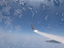 frost, building up on the airplane's window