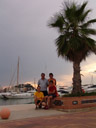 family photo at the port of denia