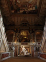 the entrance hall with the statue 