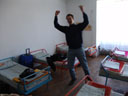 the second impression (our accommodation) was less enthusiastic (mathias is faking it)