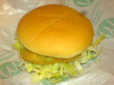 miniature tire tracks on my chickenburger