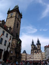 the old town hall and astronomical clock (orloj). 2007-05-25, Sony F828. keywords: starom?stské nám?stí, praha 1, aposteluhr, altstädter rathaus orloj, starom?stská radnice, mikuláš of kada?