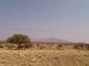 the landscape between windhoek airport and windhoek city