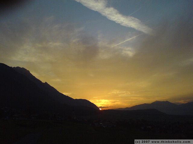 sunrise in the inn valley
