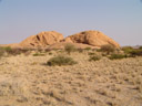 spitzkoppe community campsite - we set up our tents near the white spot on the right