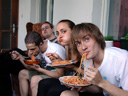 pasta! sebastian, david, barbara and the blond one ;)