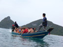 long-tail boat with tourists. 2008-08-19, Sony F828.