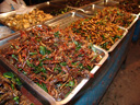 fried grasshoppers at a night market in koh samui, thailand. 2008-08-17, Sony F828.