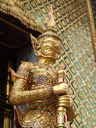 statue a the entrance of phra mondop, where the 84,000 chapters of the tripitaka are kept
