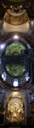 vertical panorama: high altar and cupola of the church of st. charles, vienna