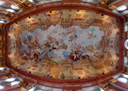 panorama: the entire ceiling of the marble hall, melk abbey. 2008-09-23, Sony F828.