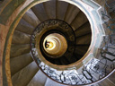 selfportrait, spiral staircase between the library and church. 2008-09-23, Pentax W60.