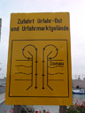 inappropriately amended road sign in linz. 2008-09-23, Sony F828.