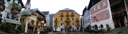 panorama: marktplatz (town square), hallstatt. 2008-09-25, Pentax W60.