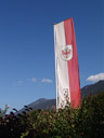 tyrolean flag. 2008-09-28, Sony F828. keywords: museum tiroler bauernhöfe, museum of tyrolean farms