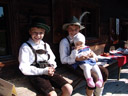 children in traditional costumes, museum of tyrolean farms