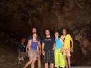 bat cave group photo: our guide jemmy, annabelle, william, math, agnes and me.