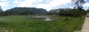 panorama: flooded rice fields in buntao, toraja land