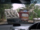 unser taxifahrer amüsierte sich prächtig darüber, wie unsicher der transport vor uns war. || foto details: 2011-09-19 06:25:27, gili meno, lombok, indonesia, DSC-F828.