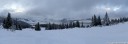 panorama: birgitzer alm in winter