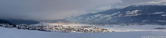 panorama: thaur and the inn valley (winter landscape)