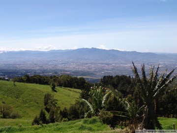 view of the central valley (valle central) and san jose, costa rica