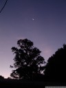 dusk and crescent. 2011-02-06 07:01:16, DSC-F828.