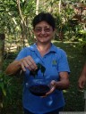 dona christina presents plants from her medicinal garden "la aroma-tica", near la fortuna