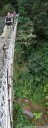 vertical panorama: arenal hanging bridges and below