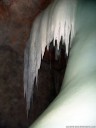 ice formations inside the dachstein ice cave
