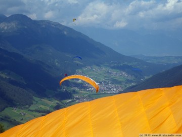 the sky was litterally full of paragliders