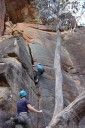 harry climbs faith - rock climbing, mt. piddington, blue mountains. 2012-11-18 01:01:52, DSC-RX100.