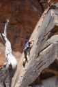 danielle climbs hope, mt piddington, blue mountains. 2012-11-18 03:05:10, DSC-RX100.