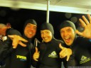 janis, jo and me, all dressed up in stinger suits for a night dive