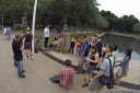 sydney no pants subway ride: pre-meeting with a small but eager crowd