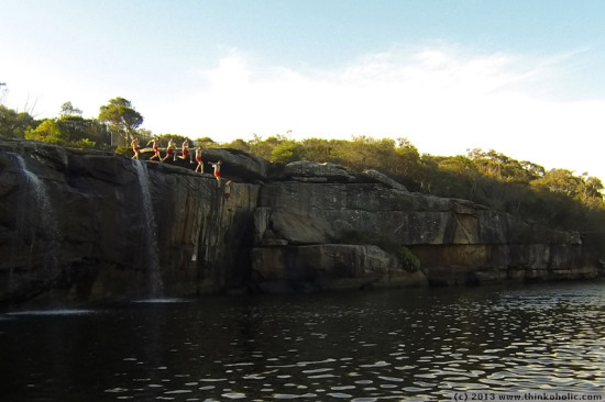 wattamolla cliff dive, royal national park, australia