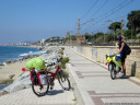 reward #1 for ignoring road block: a wonderful bike lane right by the sea