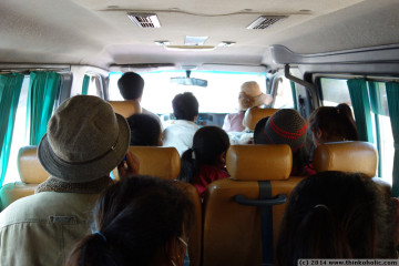 on the minibus to sen monorom