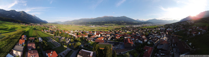 sunset over rum, tirol